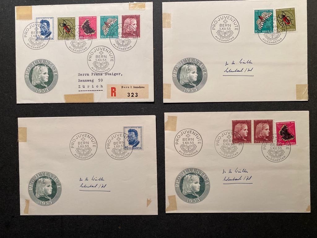 Tutti i francobolli: Los 51 Pro Juventute Ersttagsstempel – Usato da Niederweningen venduto da rimicanardo