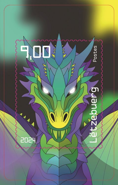 Tutti i francobolli: Luxemburg Crypto Stamp 2024 Drache Grün + Schwarz – Nuovo (secondo la descrizione) da Wetzikon ZH venduto da jse_xnn6