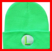 Luigi Winterkappe Mütze Kappe Beanie Hut Cap Super Mario
