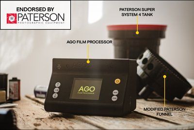 Paterson Photographic Equipment Laboratorio & Camera oscura: Vintage Visual AGO Film Processor with Two-Reel Paterson Tan – Nuovo e nell'imballaggio originale da Halden venduto da TopFoto 4