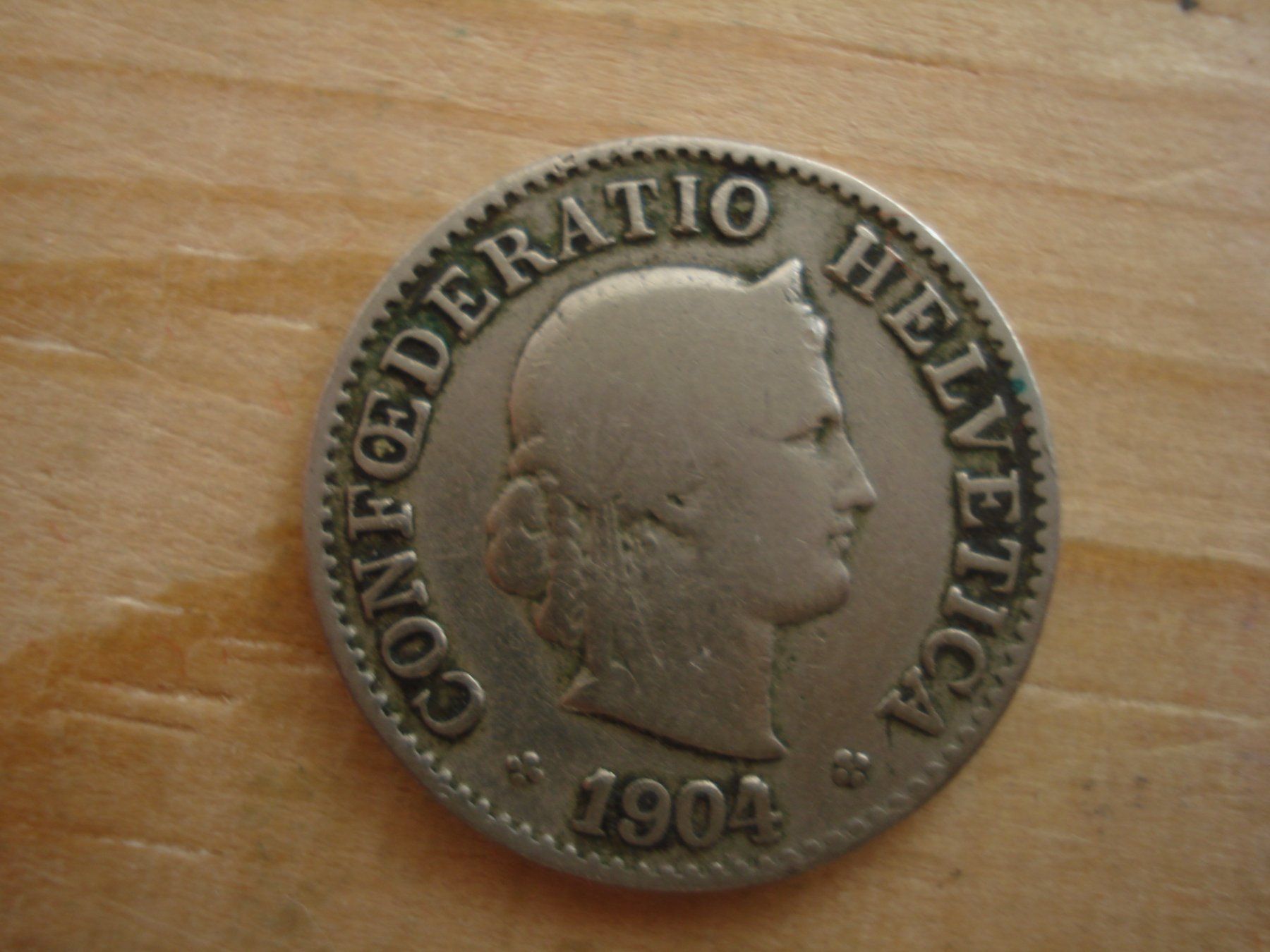 Alle Münzen: (S1) 5 Rappen 1904 – Gebraucht aus Erlach von Net-Coins