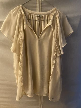 Top Bluse Hellbeige XL