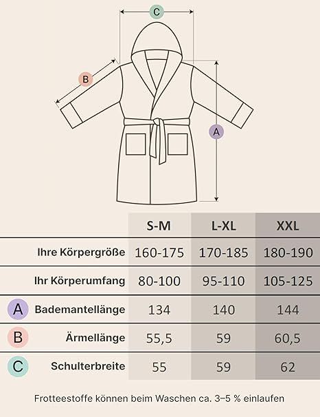 Accappatoi: Damen Bademantel Extra Lang Baumwolle Kapuze – Nuovo e nell'imballaggio originale da Suhr venduto da SchnapperCH 4
