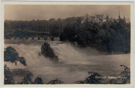 SH 16 Foto-AK Rheinfall Schloss Laufen «Châlet am Rheinfall»
