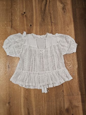 Weisses Häkeltop von Mango Gr. S