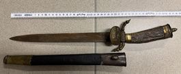 Antiker Hirschfänger / Jagdmesser – Hirschhorn