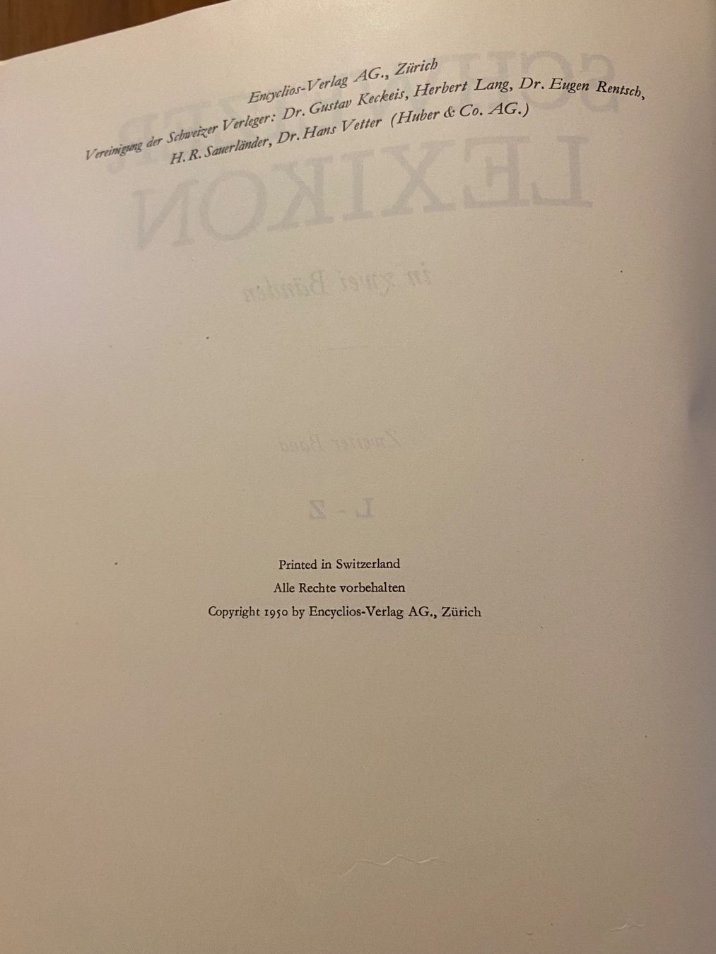 Libri: 1. Schweizer Lexikon 1949 – Usato da Basel venduto da Gundeli-25 7