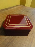 Japanische Urushi Lackddose (Imitat) mit Deckel und 6 Unters
