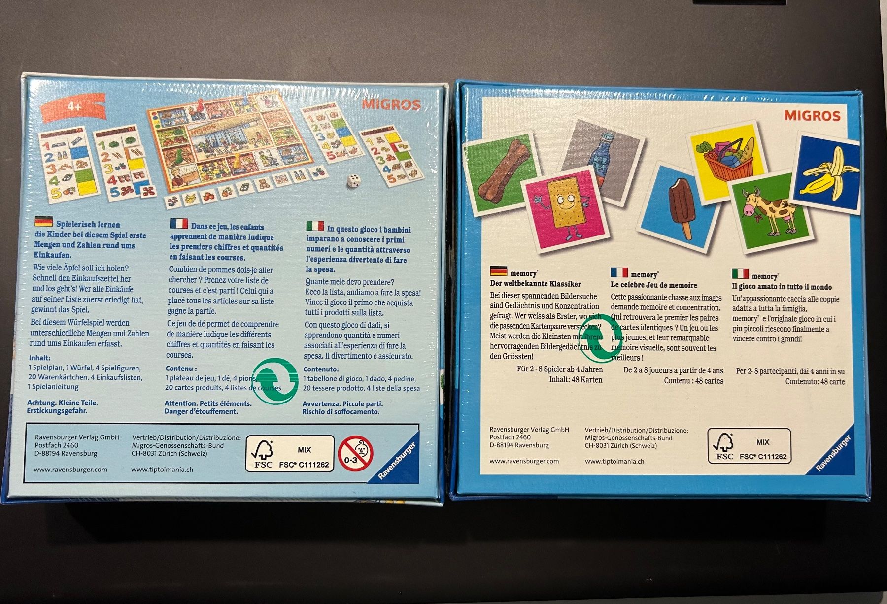 Ravensburger Spiele: 2 Migros Spiele von Ravensburger – Gebraucht aus Bassersdorf von Shelby70 1