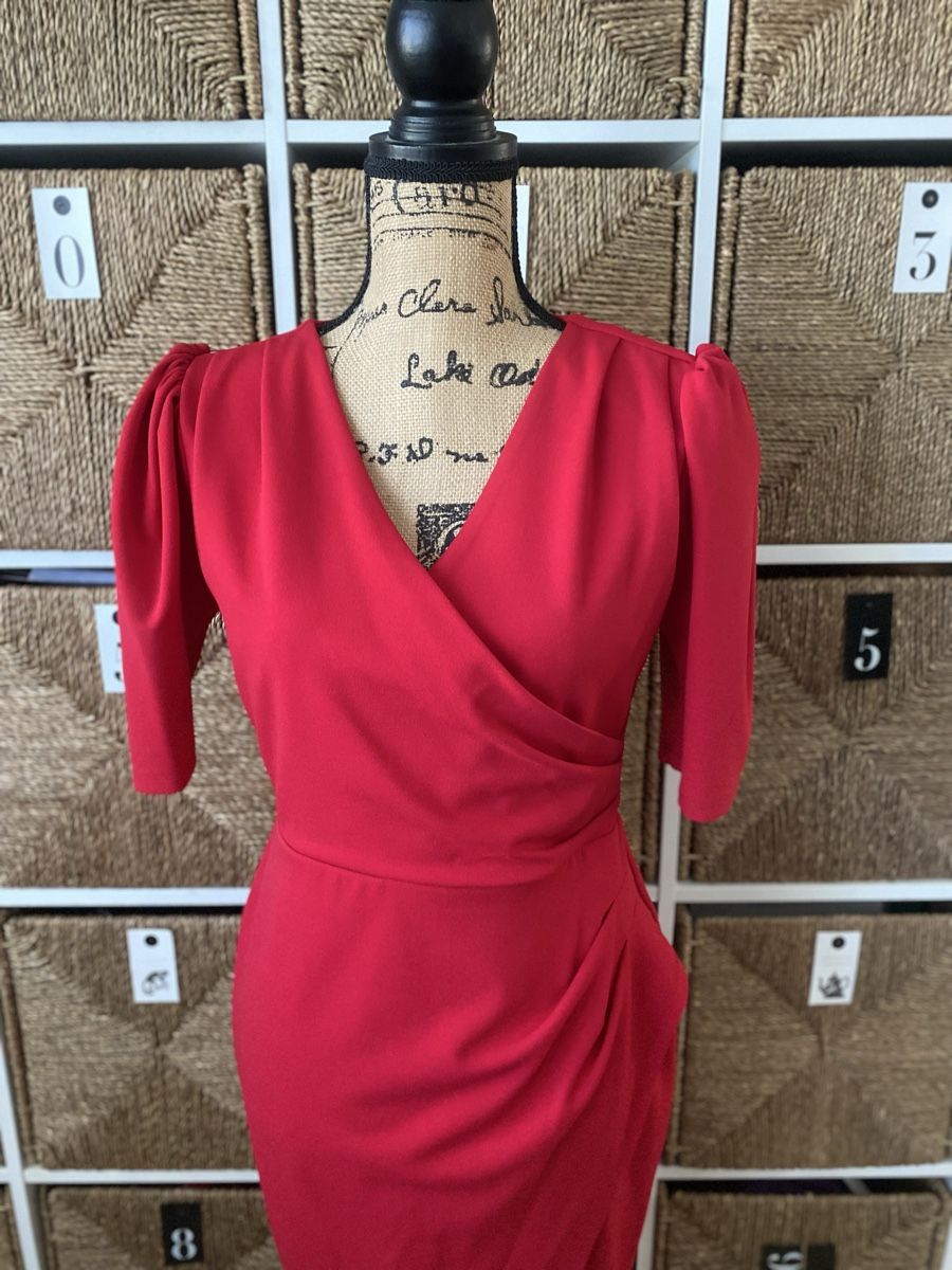 Vestiti: Stunning Wrap Midi Red Dress, new. – Nuovo e nell'imballaggio originale da Safenwil venduto da rgs_tg62 7
