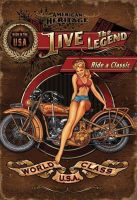 Blechschild-LIFE THE LEGEND RIDE A CLASS