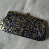 Kleine Goldene Blume Clutch Tasche Vintage