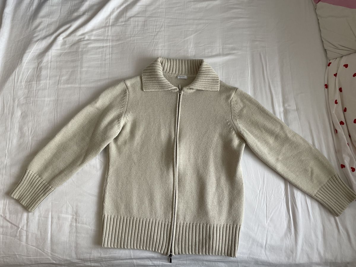 Giacche: Beige Wollstrickjacke – Usato da St. Gallen venduto da msc_23 1