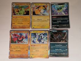 6-teiliges Set mit Holo & Reverse Holo Pokemonkarten 