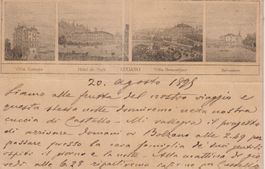 AK Lugano, Ville su intero postale, 1895, RARISSIMO!