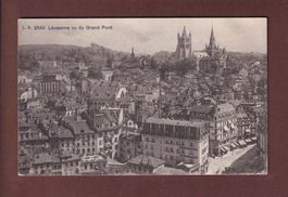 LAUSANNE vu du Grand Pont - 1912