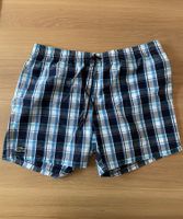 Neue Badeshorts von Lacoste blau kariert