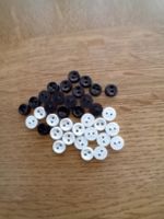 Knöpfe. weiss , 18 Stk. schwarz  18 Stück 6mm Durchmesser