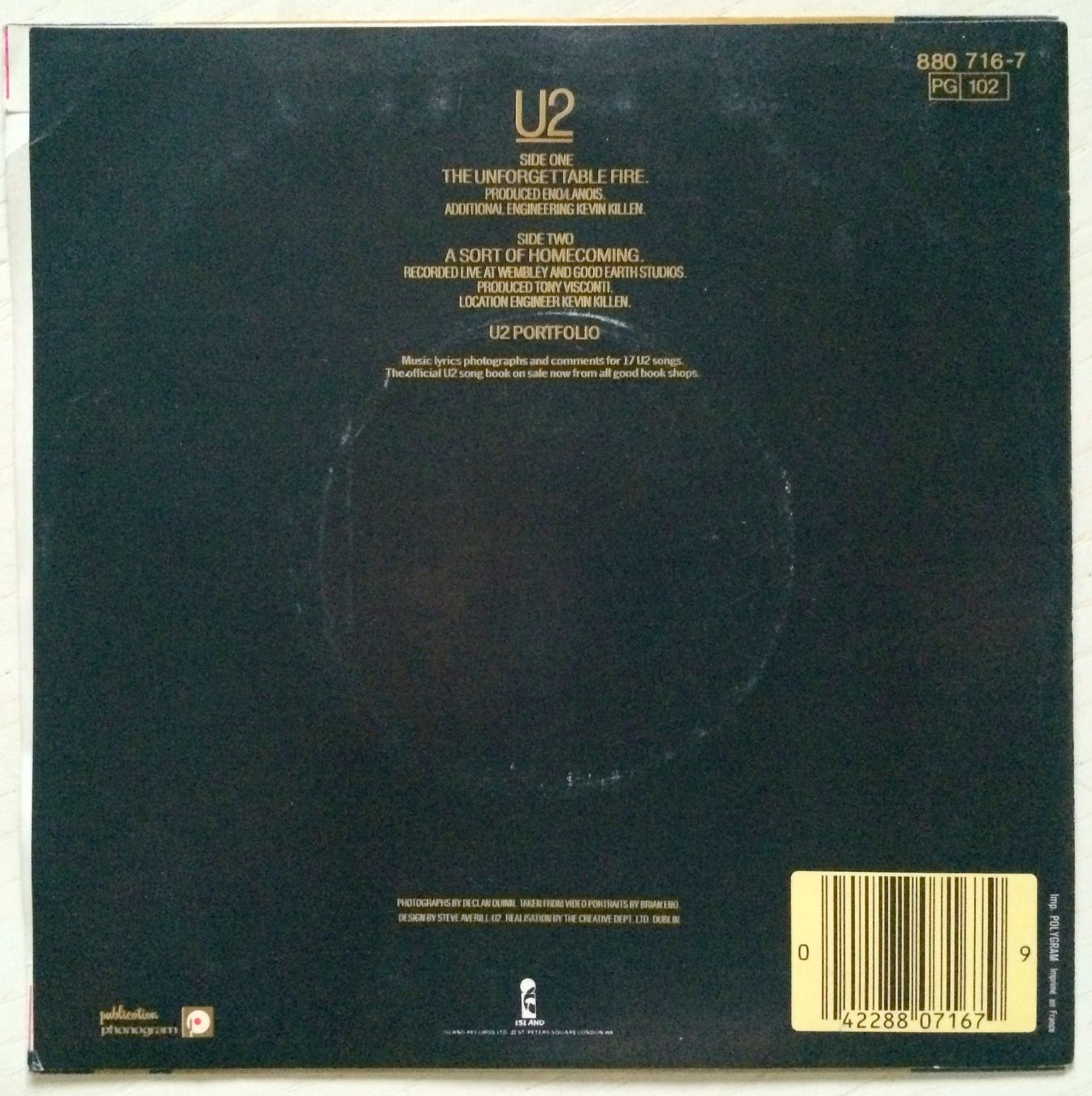 Dischi in vinile: U2 - THE UNFORGETTABLE FIRE – Usato da Bottens venduto da hotter-than-hell 1