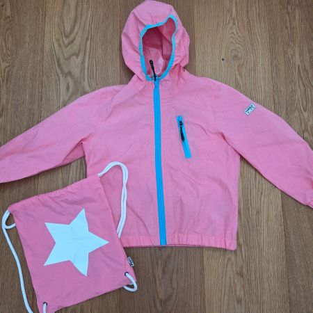 Rukka regenjacke mit beutel rosa Grösse 92 gebraucht