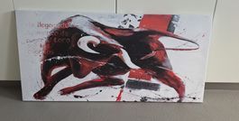 Wandbild Stier 116cm x 56cm