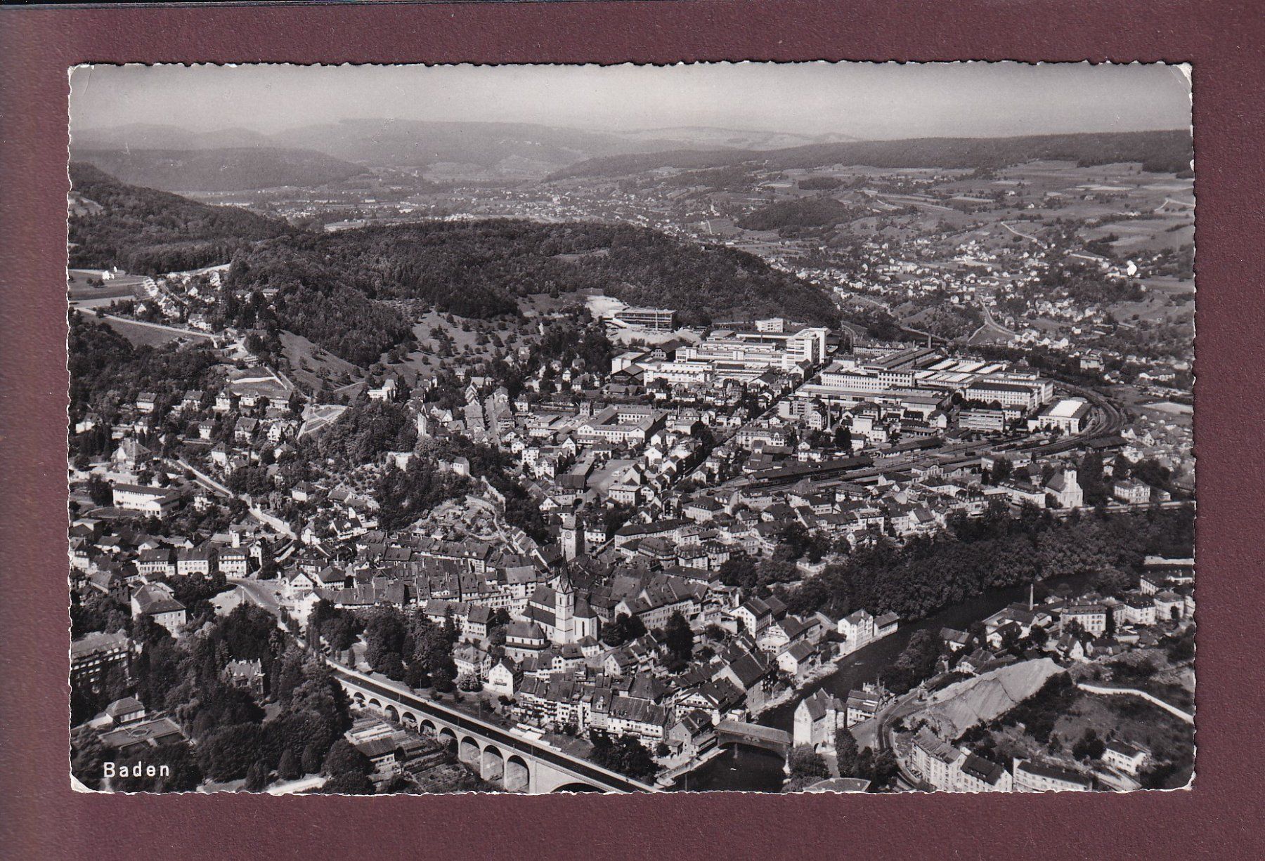 Cartoline postali: BADEN - Flugaufnahme – Usato da Pully venduto da nicecards