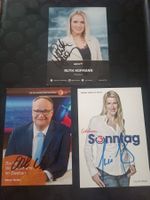 TV Set - 3x Handsignierte Autogrammkarten