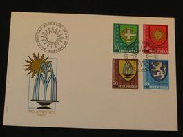 Pro Juventute FDC 1980 Nr. 273 - 276 Gemeindewappen