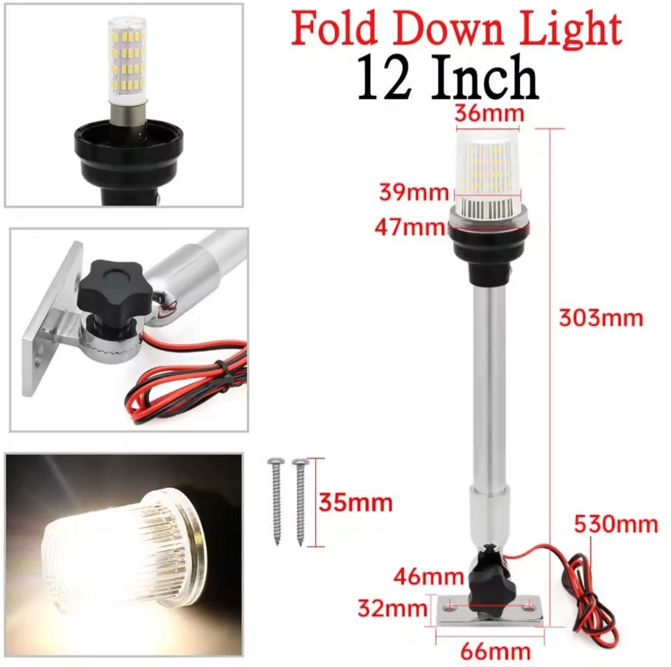 Lampade: Klappbare LED Navigationsleuchte, 30 cm, Neuwertig! – Nuovo (secondo la descrizione) da Konolfingen venduto da felchen-shop