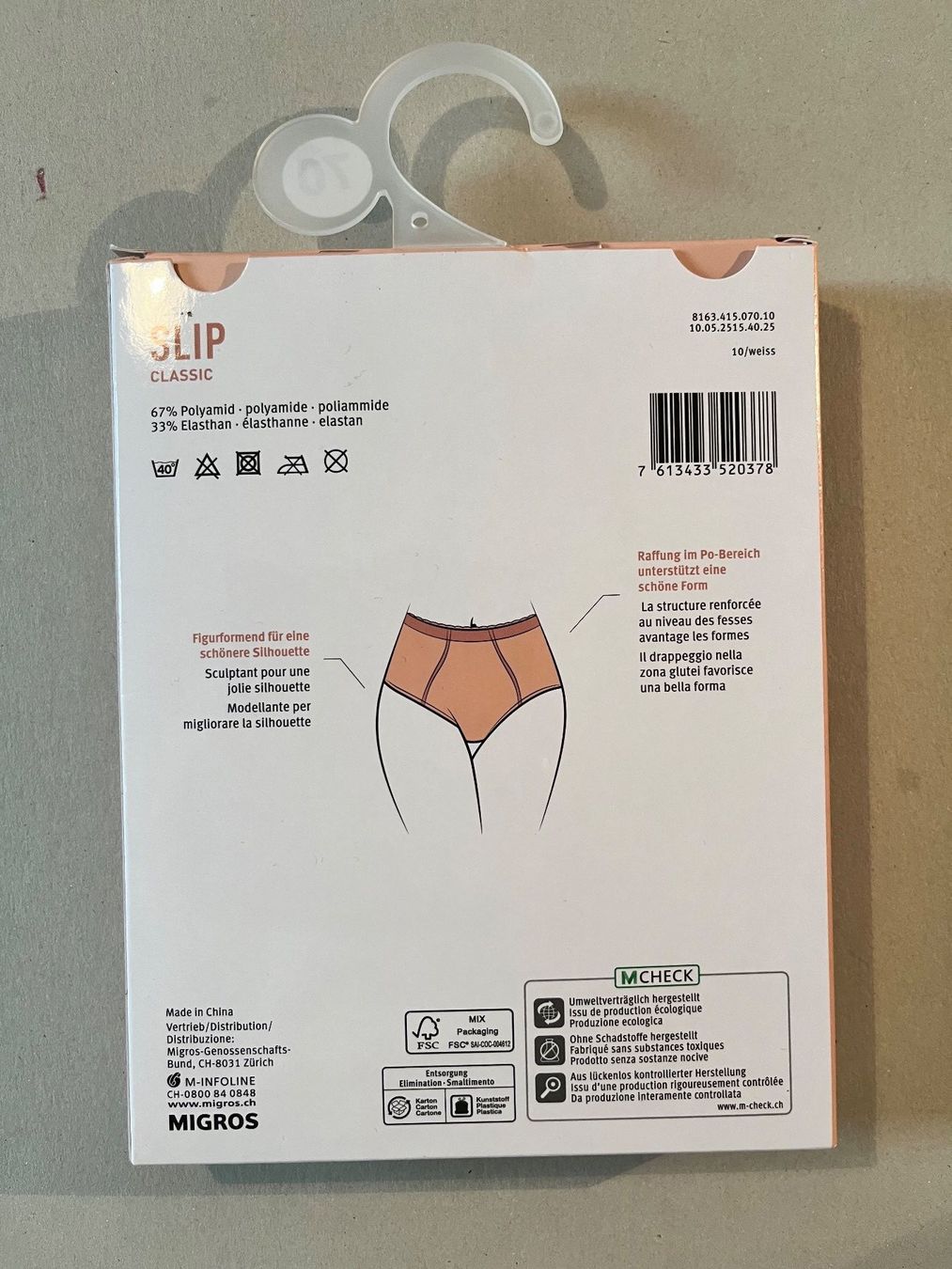Migros Altra biancheria intima: Slip Claasic, Shaping Effect medium, Grösse 40, Farbe Weiss – Nuovo e nell'imballaggio originale da Rudolfstetten venduto da gst_g7xl 3
