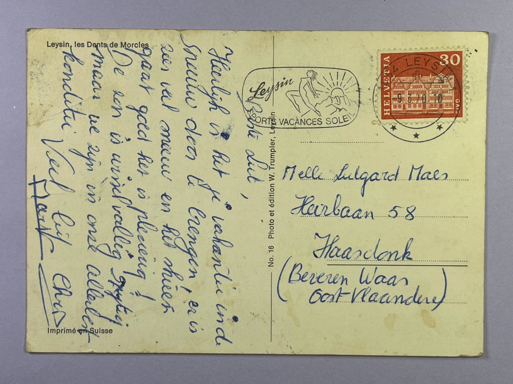 Cartoline postali: Leysin - les Dents de Morcles – Usato da Steg VS venduto da _vinci_ 1