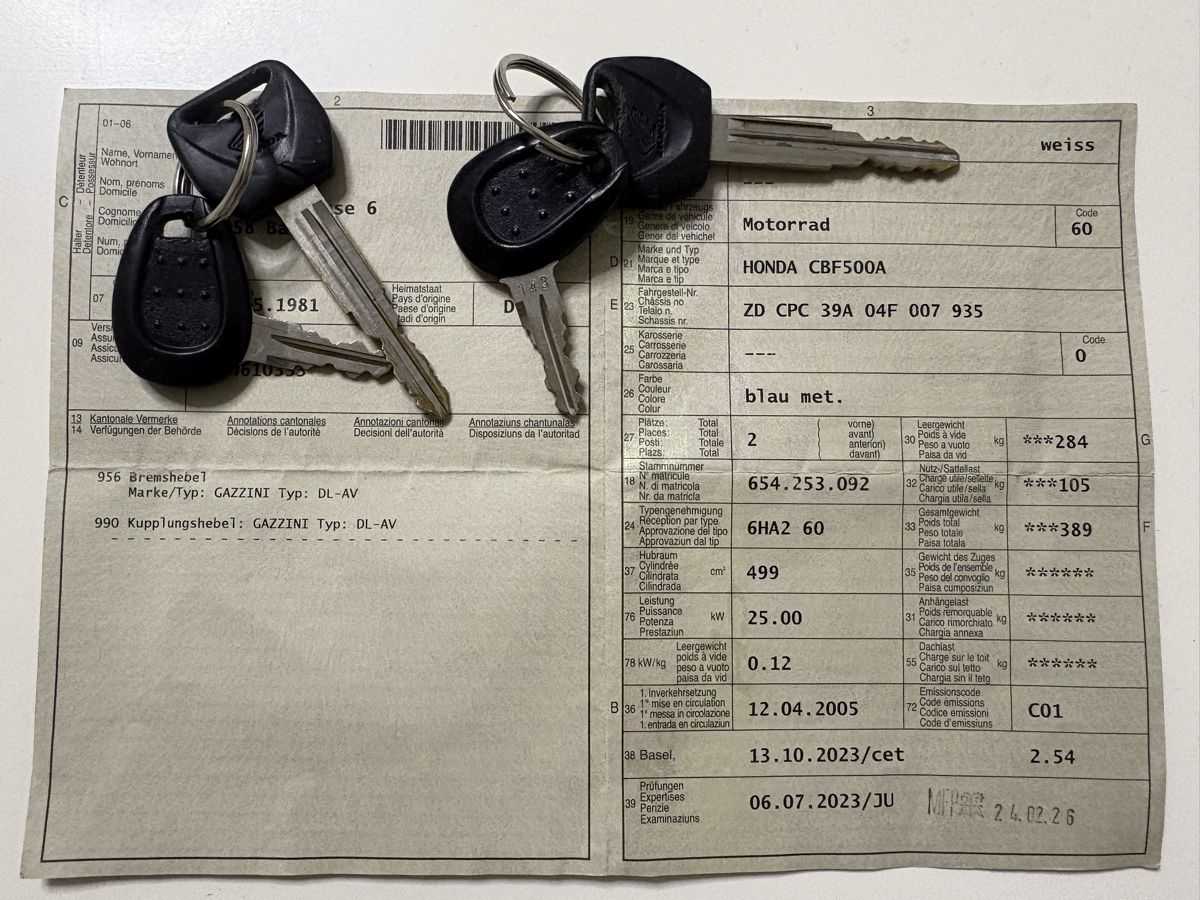 Honda Touring: Honda CBF500A – Defekt aus Basel von Rikardo_1979 8