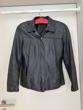 Jacke,  echt Leder,  schwarz, Grösse 38-40