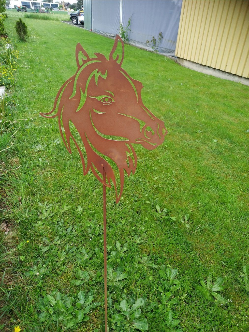 Tutte le decorazioni: Gartenstecker Pferdekopf in Edelrost – Nuovo (secondo la descrizione) da Gerlafingen venduto da ofenhaus_linder 1