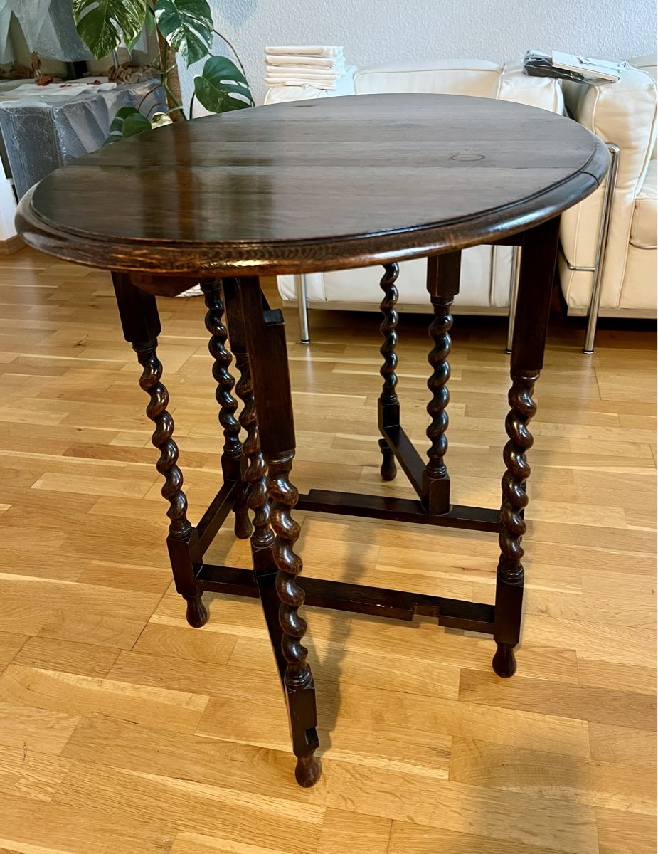 Tische: Antiker Gateleg Klapptisch aus Eiche, Vintage – Gebraucht aus Basel von Bettybooo 5