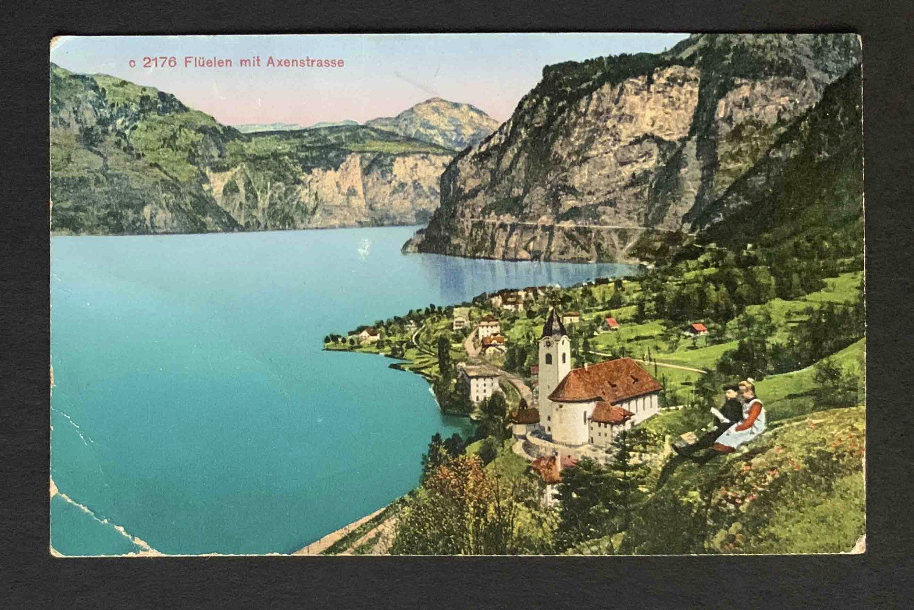 Ansichtskarten: AK Flüelen und Axenstrasse – Gebraucht aus Goldau von artelier1