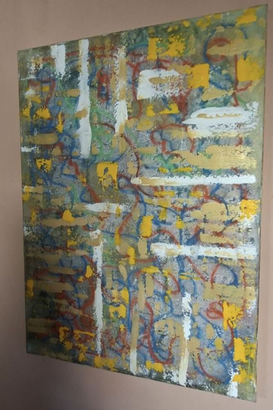 Dipinti: Gemälde "Striche" handmade 50×70 – Nuovo (secondo la descrizione) da Riehen venduto da Steinbock1970 2
