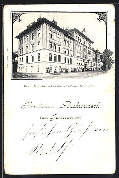 Ansichtskarten: Bern, Mädchensekundarschulhaus Monbijou – Gebraucht aus Berlin von bartko-reher