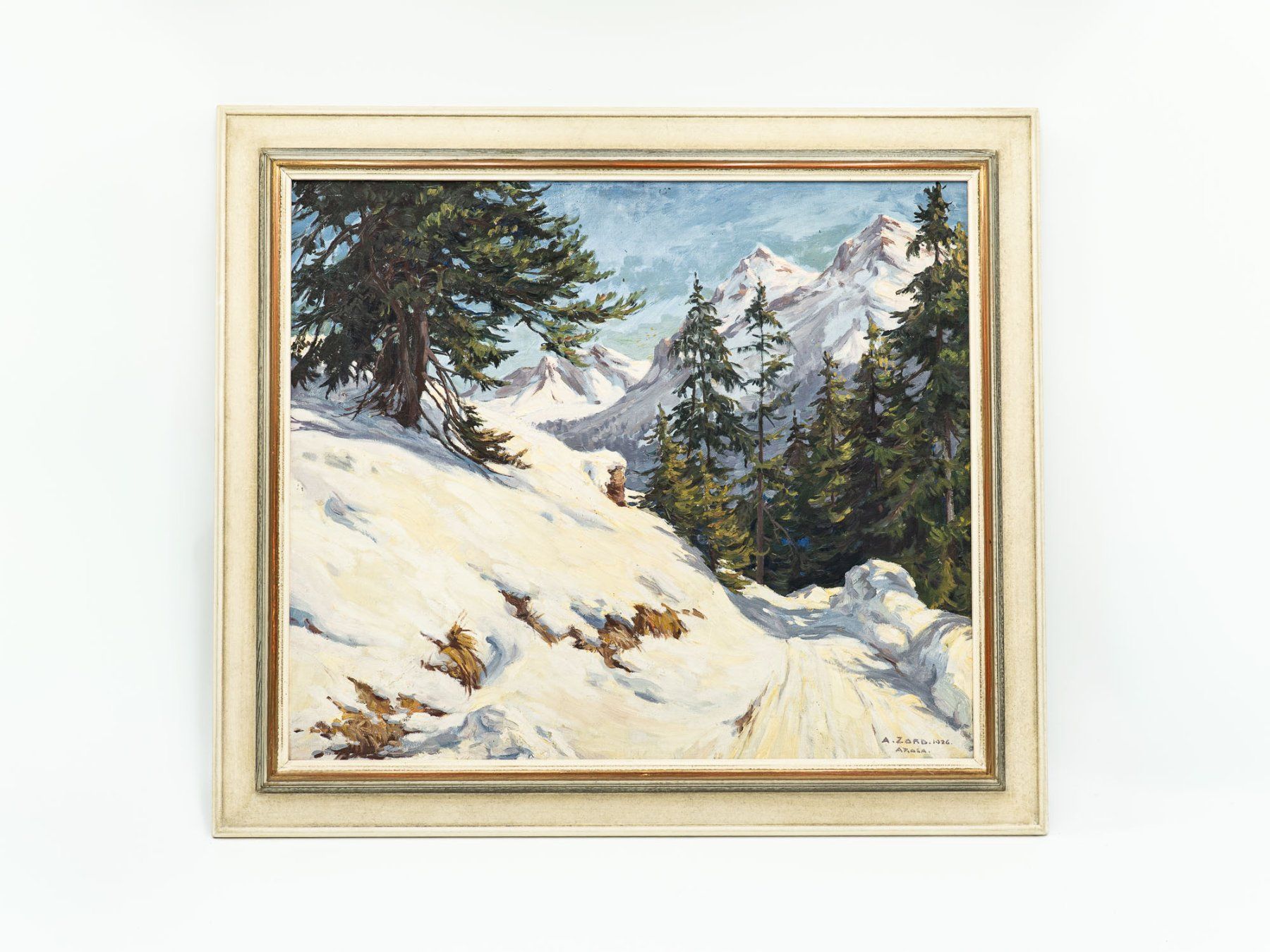 Dipinti: Ölgemälde "Arosa", 1926 - Arnold Zord - Ref. 06/20 – Usato da Au ZH venduto da BrockiAu