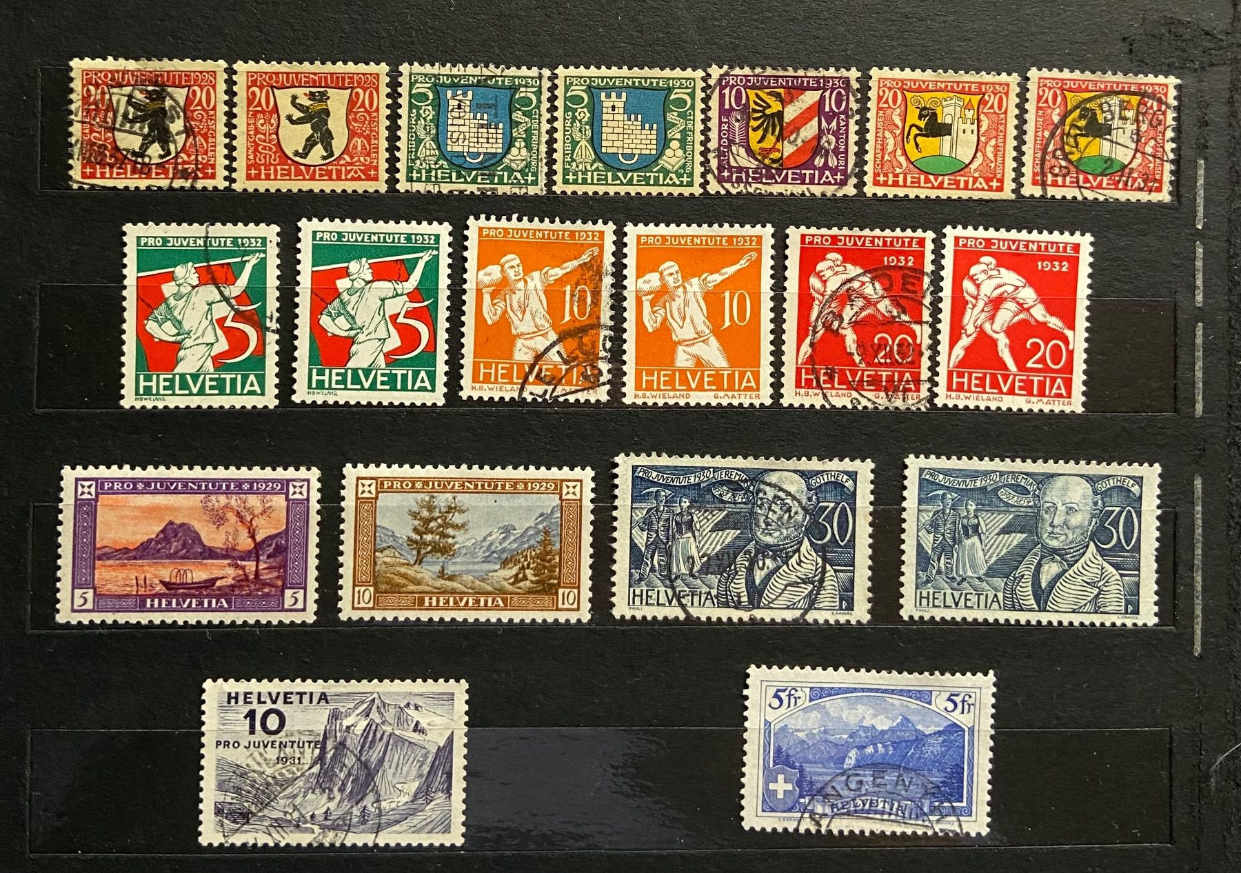 Alle Briefmarken: Briefmarken Schweiz Pro Juventute Konvolut gebraucht – Gebraucht aus Münchringen von Hegelime-38