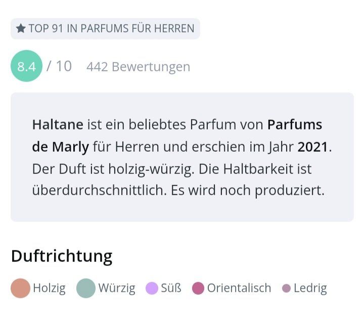 Parfum & Eau de Toilette: 2 ml HALTANE PARFUMS DE MARLY ABFÜLLUNG – Neu (gemäss Beschreibung) aus St. Gallen von CaliSunshine 3