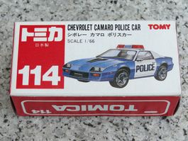 TOMY TOMICA - Chevrolet Camaro Police, 1/66, leere Box vide