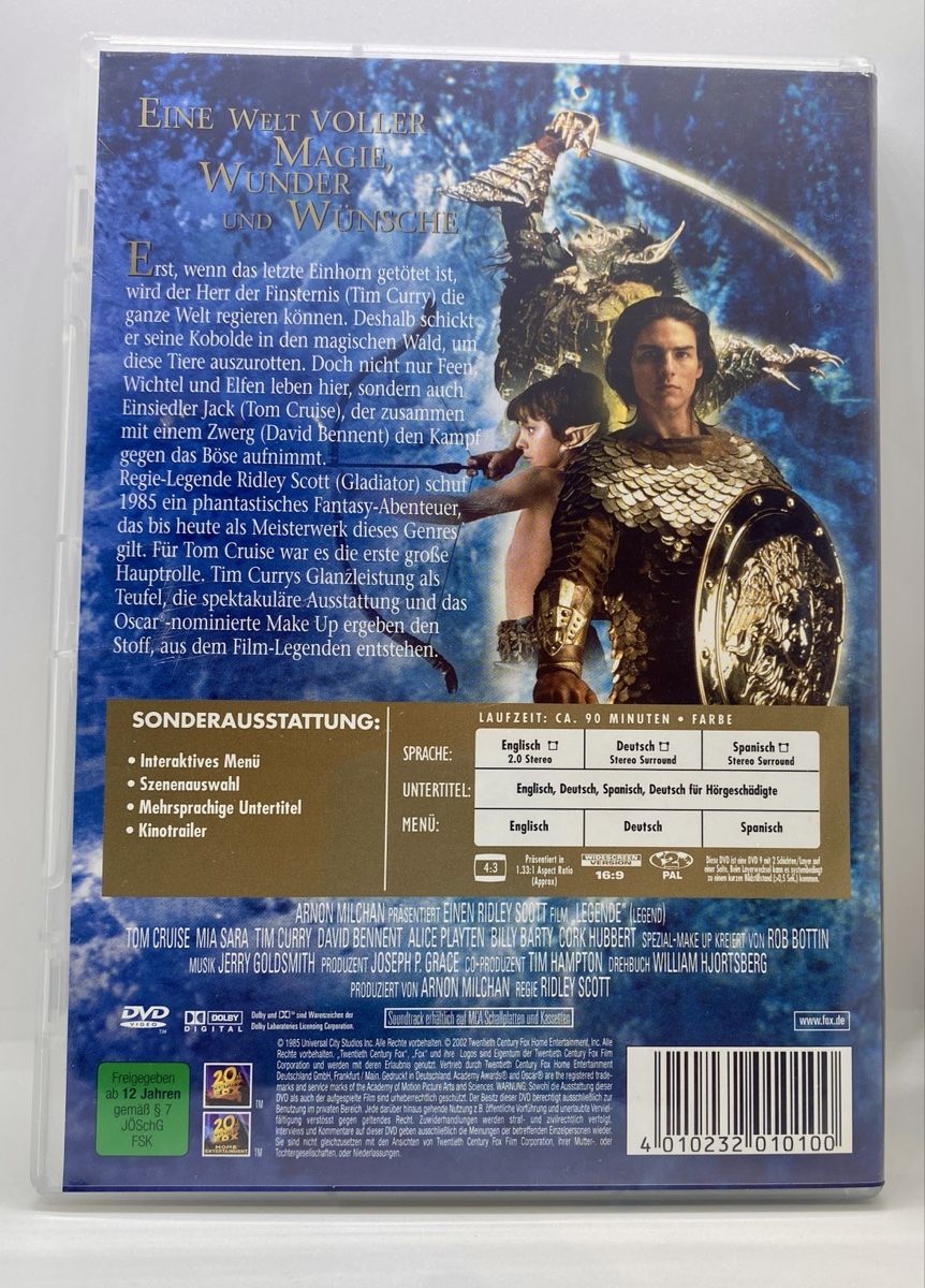 Tutti i DVDs: Legend - mit Tom Cruise – Usato da Zürich venduto da m7lx 1