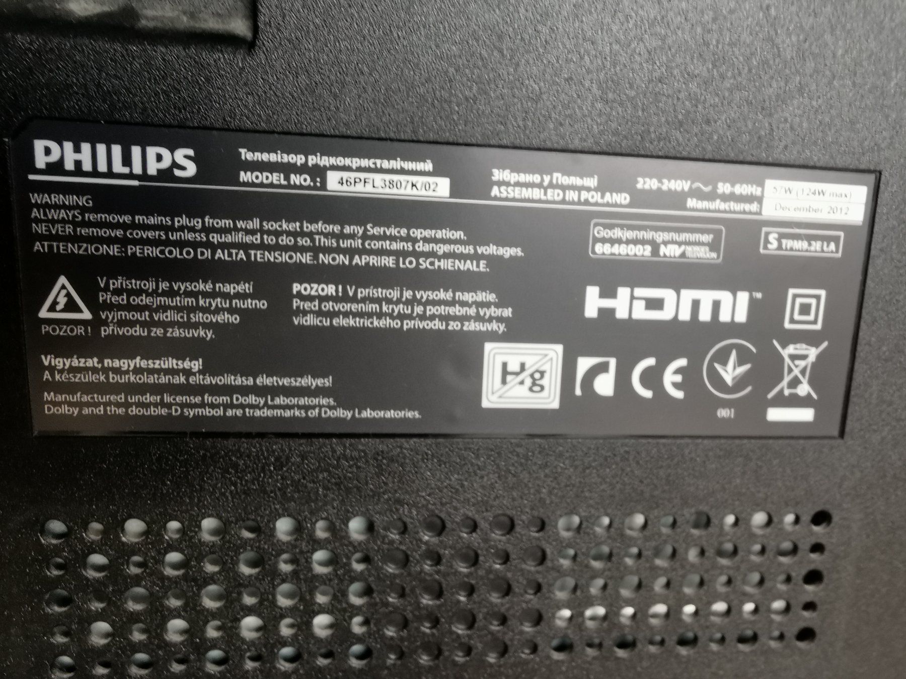 Philips Fernseher: Philips 46 Zoll Fernseher Full HD – Gebraucht aus Magden von seb_2tlv 3