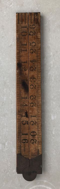 Misurare: Antiker Zollstock / Gliedermassstab Holz  Rarität – Usato da Bülach venduto da rol_2mmy 1
