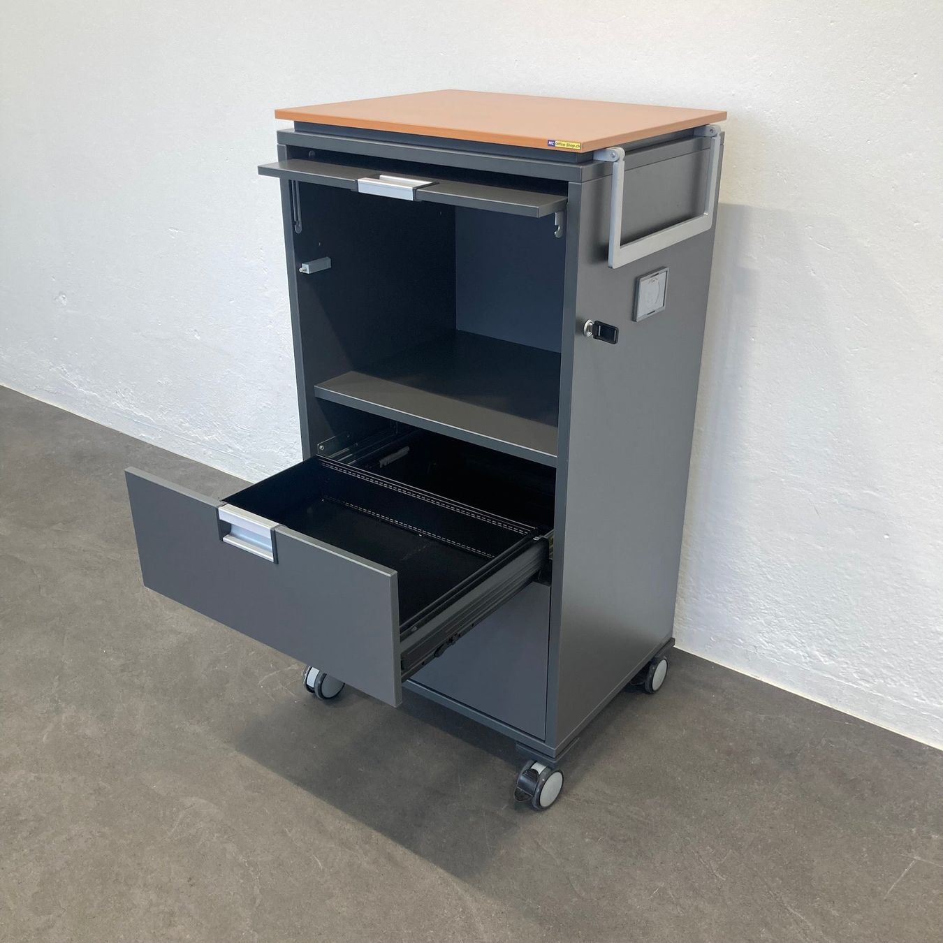 Banconi: Steelcase Moby Roll-Caddy - Anthrazit-Buche - mit – Usato da Schönenwerd venduto da mcofficeshop 5