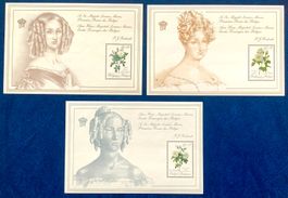 1988- 90 Belgien / Rosen für eine Königin I - II - III  **