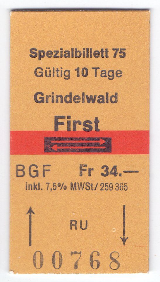 Biglietti: Billette Grindelwald First 👀 – Usato da Langenthal venduto da Sammlungs_aus