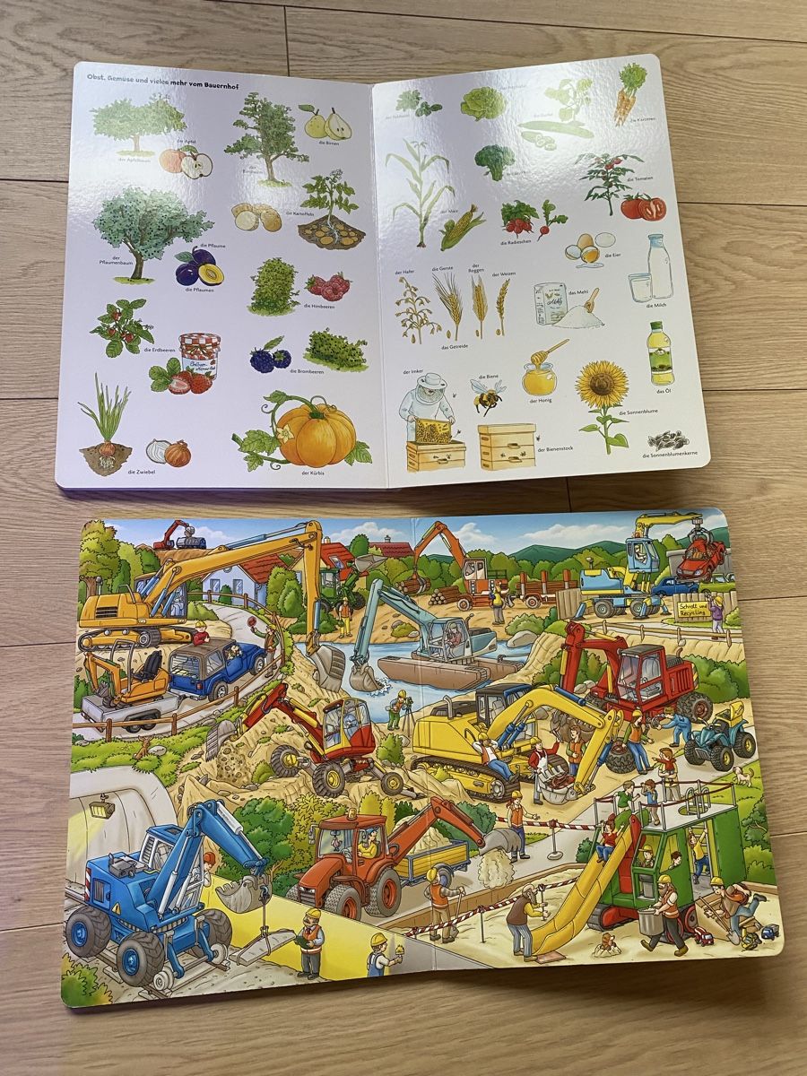 Libri: 2 Wimmelbücher Bagger Bauernhof Traktor Tiere Duden – Usato da Zizers venduto da dalaub 7