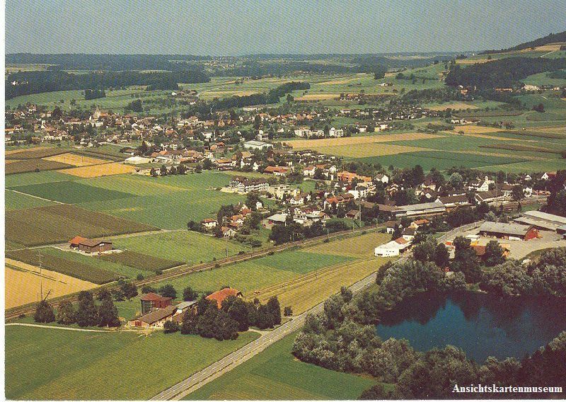 Ansichtskarten: Märstetten-Dorf - Flugaufnahme + c1975 – Gebraucht aus Emmenbrücke von teestube